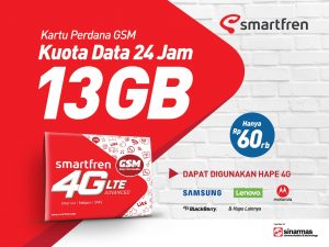 Beli Perdana 4G GSM, Bonus Kuota 13 GB perbulan 1