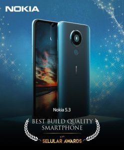 Nokia 5.3 Menangkan Penghargaan Best Build Quality Smartphone 1