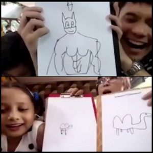 Gambar Batman Ala Ben Kasyafani dan Onta Karya Dinda Kanya Dalam Keseruan Meet and Greet Samudra Cinta 1