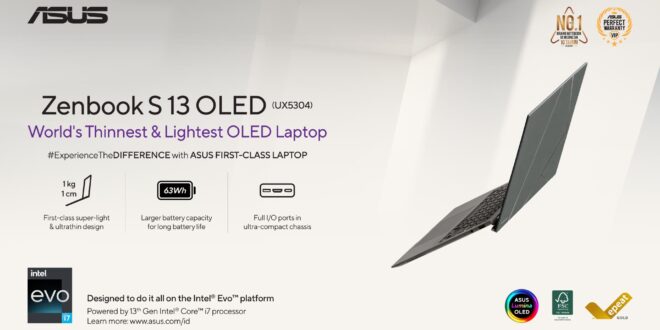 Zenbook S 13 OLED, Paling Tipis Dengan Layar Terbaik 9