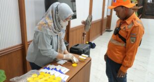 Jaga Keselamatan Perjalanan KA Saat Lebaran 2025, KAI Daop 8 Surabaya Sidak Tes Narkoba 22