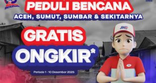 Peduli Bencana, JNE Beri Layanan Gratis Ongkir 2